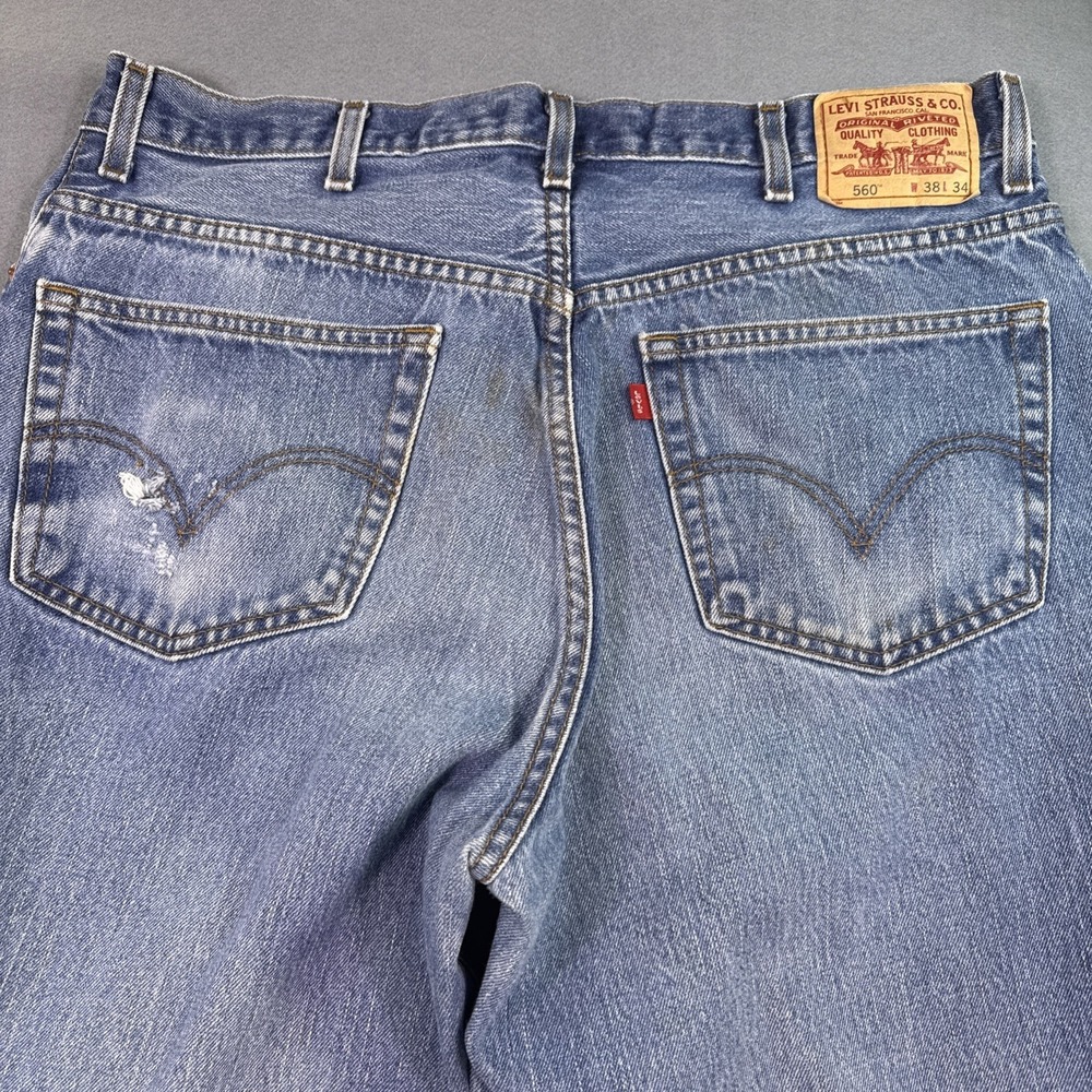 Vintage Levis 560 Jeans 38x34 Blue Regular Fit Denim Cotton 90s